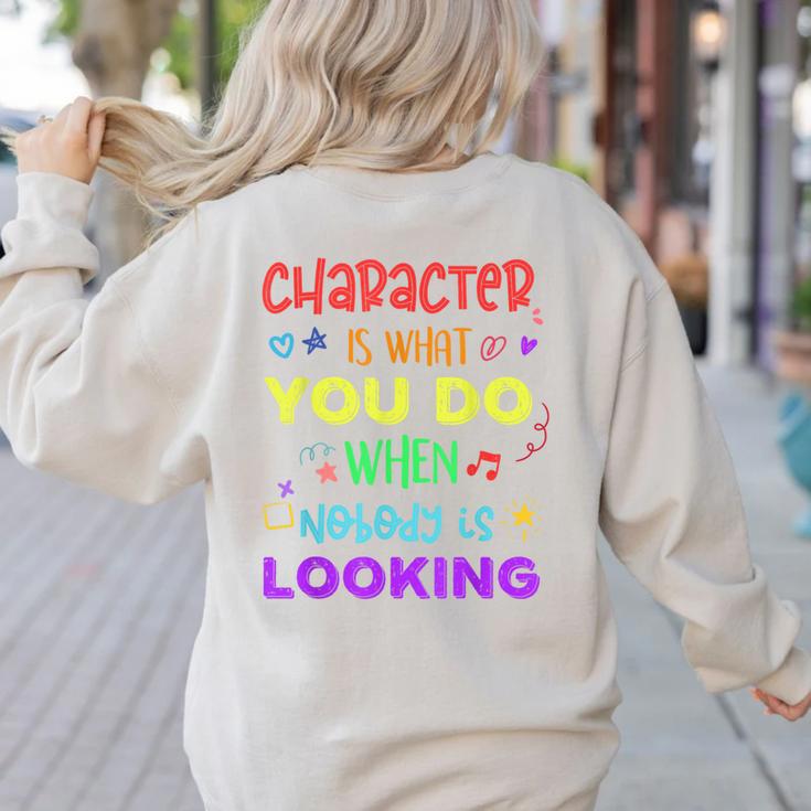 Growth Mindset Teacher Positive Message Inspirational Quote Women's Sweatshirt Back Print