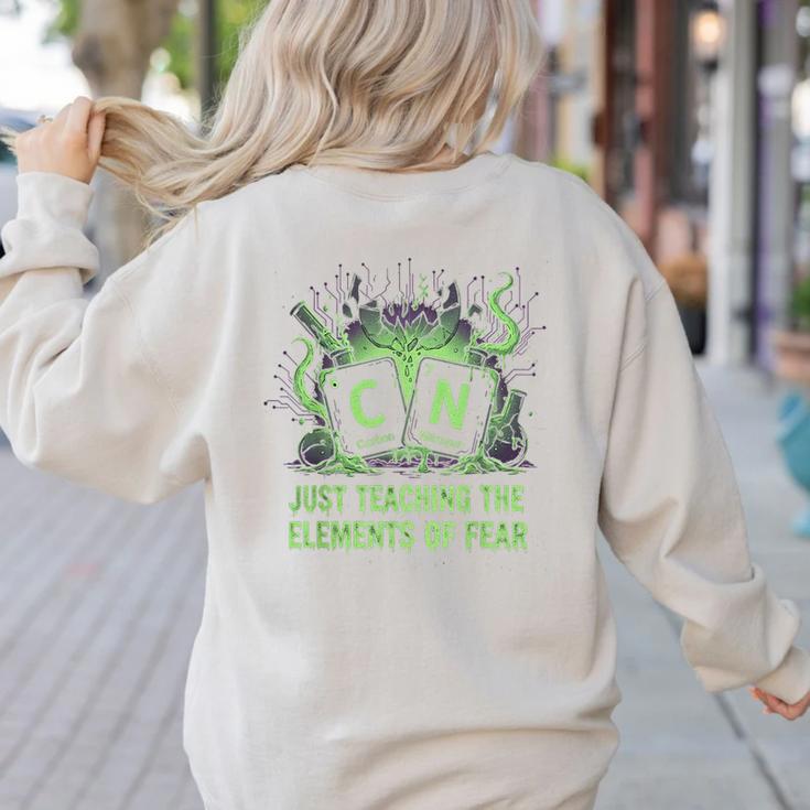 Halloween 67 Meme Science Chemistry Teacher Periodic Table Women's Sweatshirt Back Print