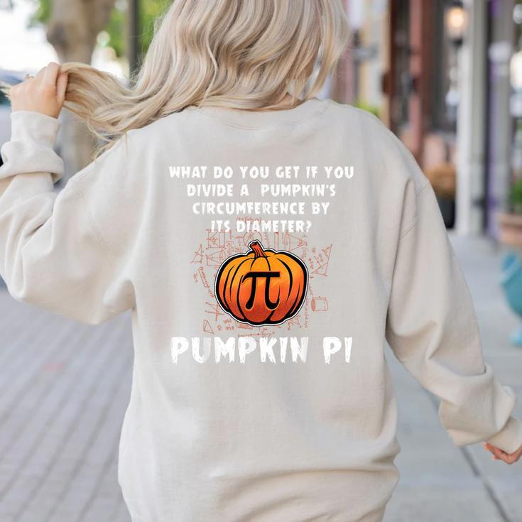 Halloween Pumpkin Pi Math Geometry Teachers Students For Men Women Kids Women's Sweatshirt Back Print