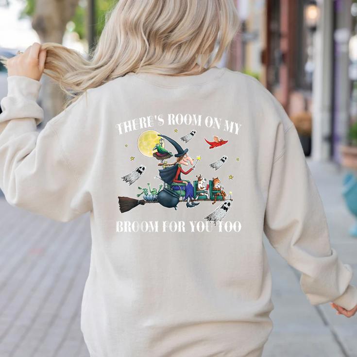 Halloween There's Room On My Broom For You Too Teacher Women's Sweatshirt Back Print