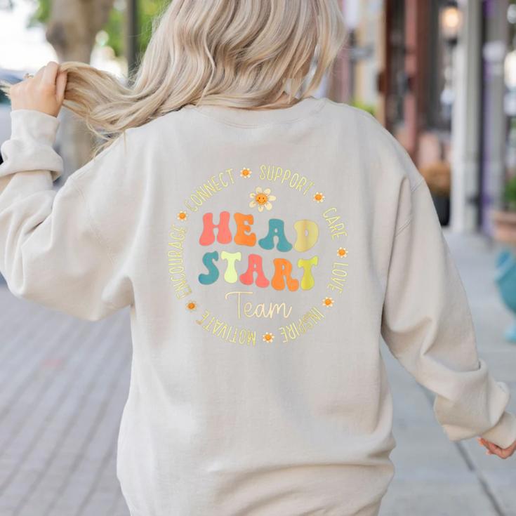 Head Start Team Homeschooling Teacher Back To School Women's Sweatshirt Back Print