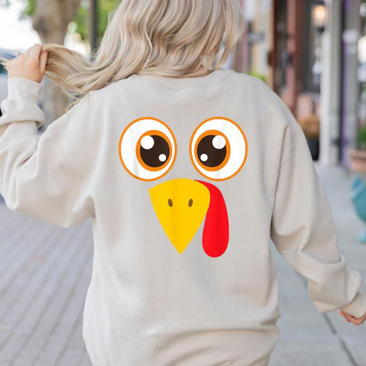 Hilarious Turkey Halloween Thanksgiving Teacher Nurse Women's Sweatshirt Back Print