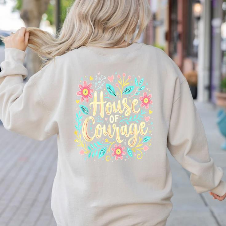 House Of Courage Flowers RCA School Teacher Student Tee Women's Sweatshirt Back Print