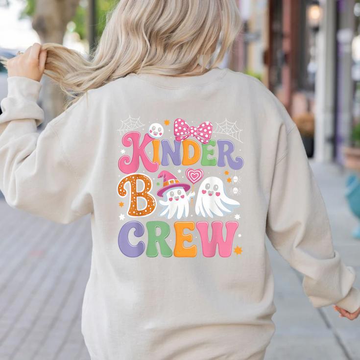 Kinder Boo Crew Kindergarten Teacher Student Halloween Women's Sweatshirt Back Print