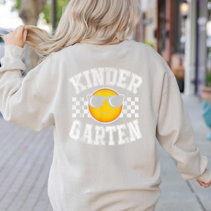 Kindergarten Teacher First Day Of Kinder Back To School Women's Sweatshirt Back Print