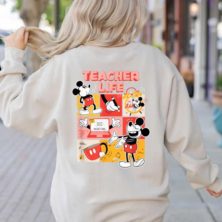 Mickey Mouse Teacher Life Women's Sweatshirt Back Print