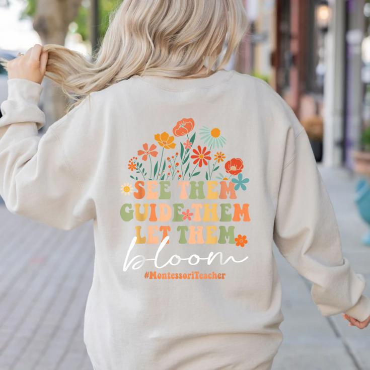 Montessori Teacher Women's Sweatshirt Back Print