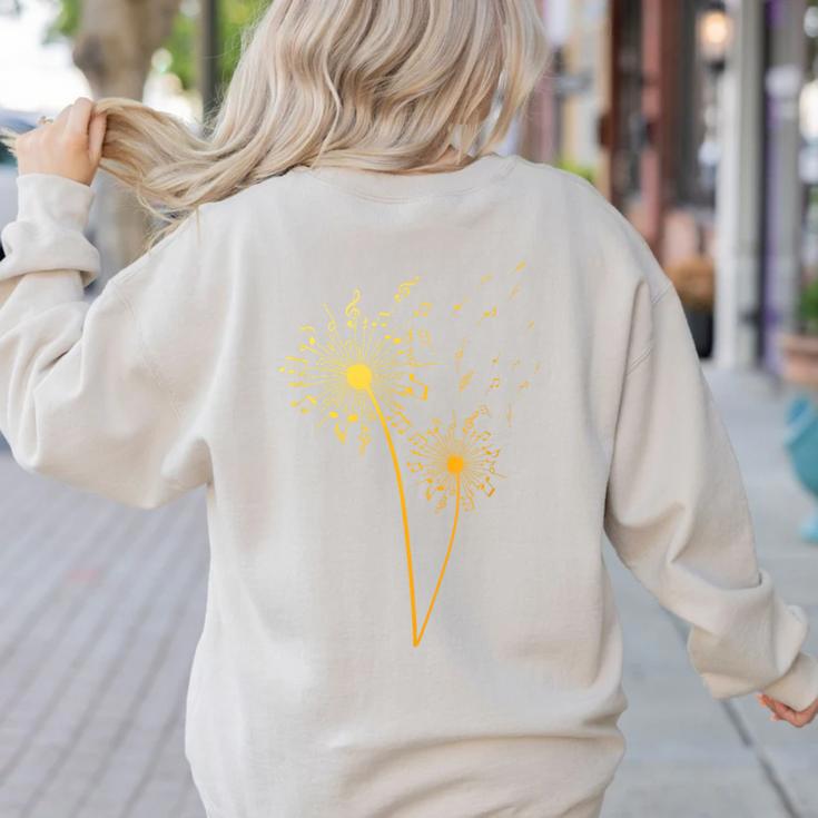 Music Note For Men Women Music Teacher Music Lover Women's Sweatshirt Back Print