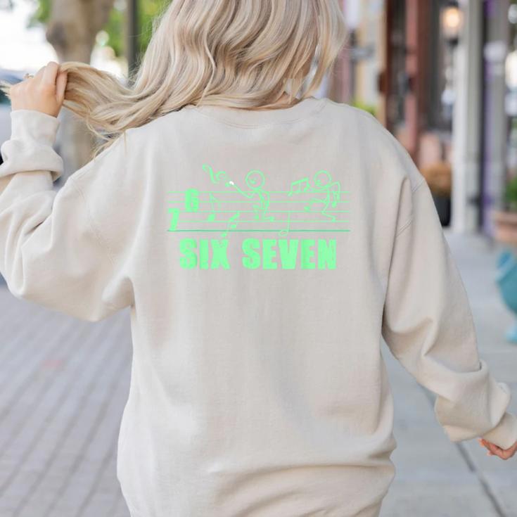 Musical 67 Music Meme Slang Six Seven Music Teacher Women's Sweatshirt Back Print