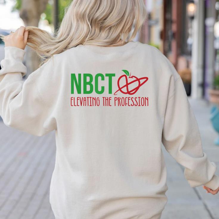 National Board Certified Teacher Minimalist Apple T-Shirt For Men Women Women's Sweatshirt Back Print