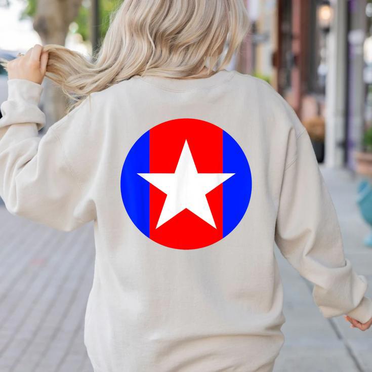 Nerdy Captain Sweatpants Retro Comic Book Fan Teacher Women's Sweatshirt Back Print
