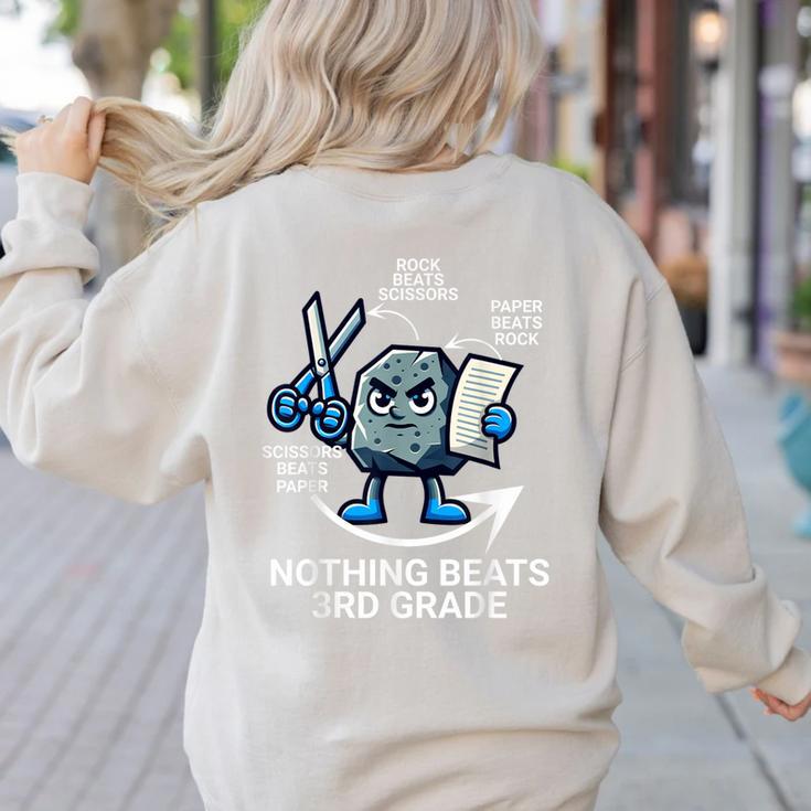 Nothing Beats 3rd Grade Back To School Kids Teachers Women's Sweatshirt Back Print