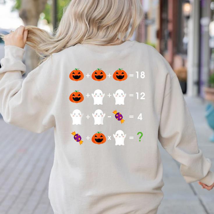 Order Of Operations Halloween Quiz Math Teacher For Men Women Kids Women's Sweatshirt Back Print