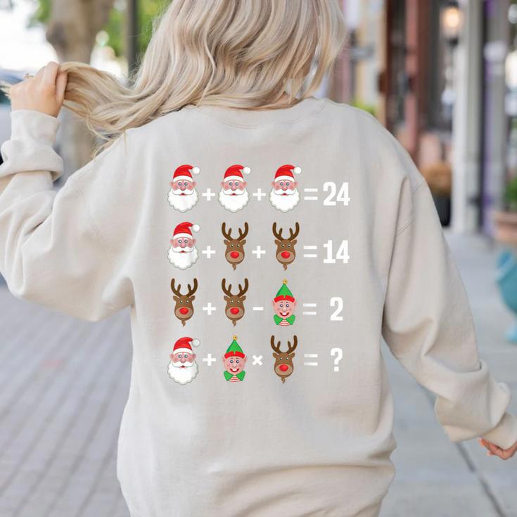 Order Of Operations Math Teacher Christmas Women's Sweatshirt Back Print