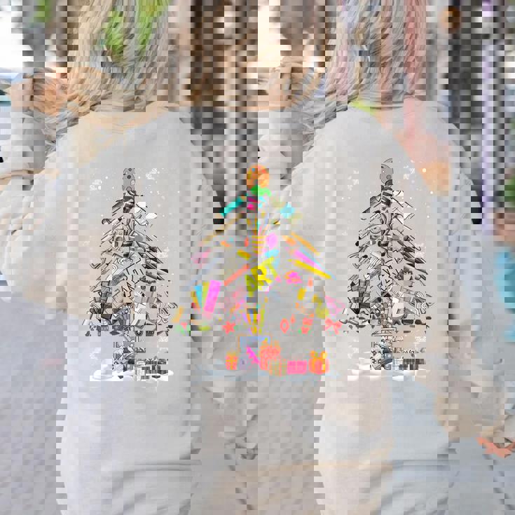 Paintbrush Christmas Tree Decor Xmas For Artist Art Teacher For Men Women Women&#x27;s Sweatshirt Back Print