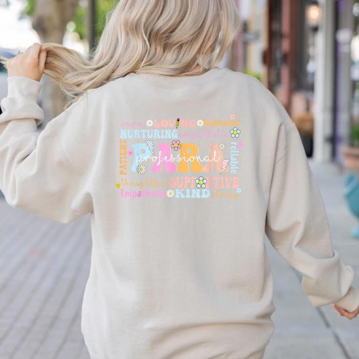Paraprofessional Back To School Paraeducator Para Teacher Women's Sweatshirt Back Print