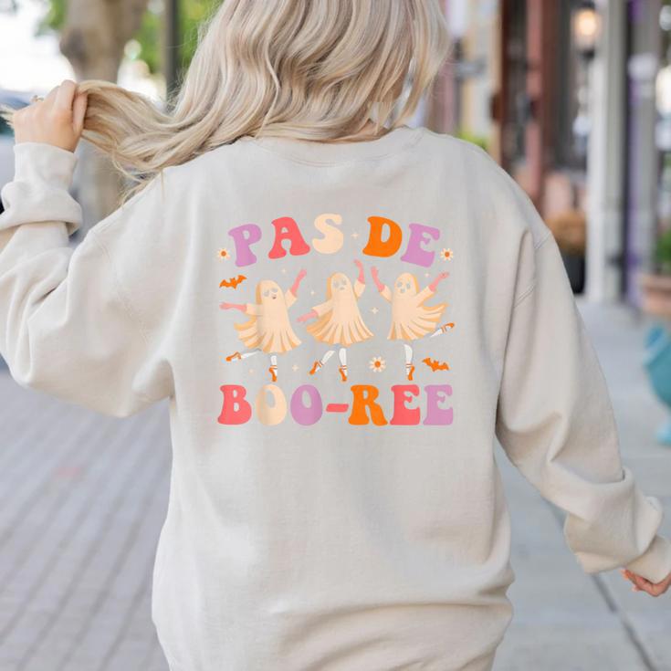 Pas De BOO-Rée Ballet Ghost Dancer Dance Teacher Halloween Women's Sweatshirt Back Print