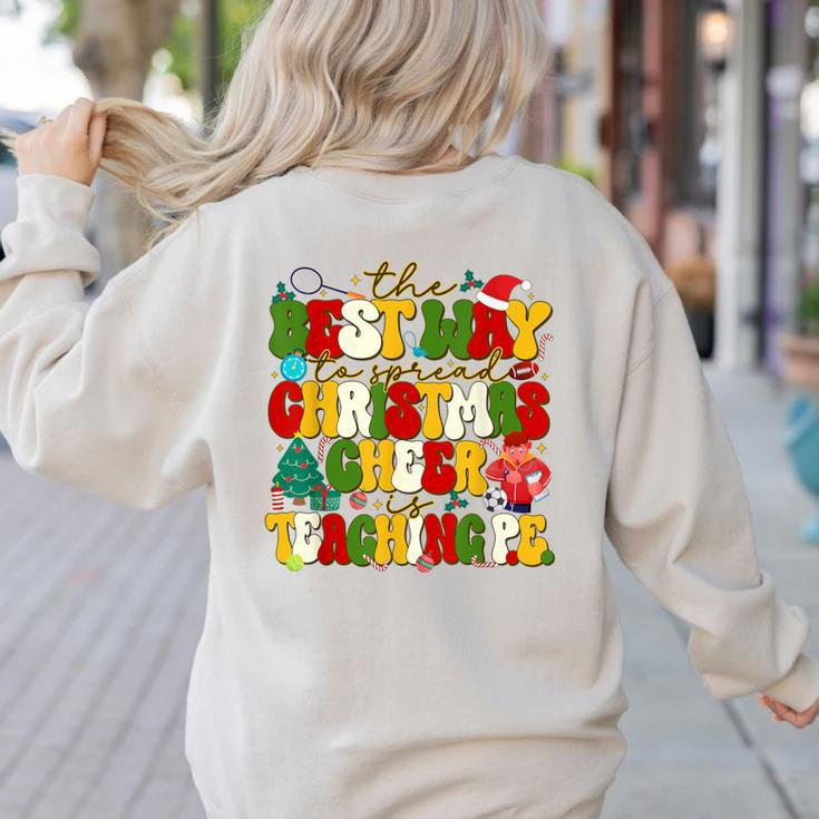 PE Teacher Christmas Holiday Women's Sweatshirt Back Print