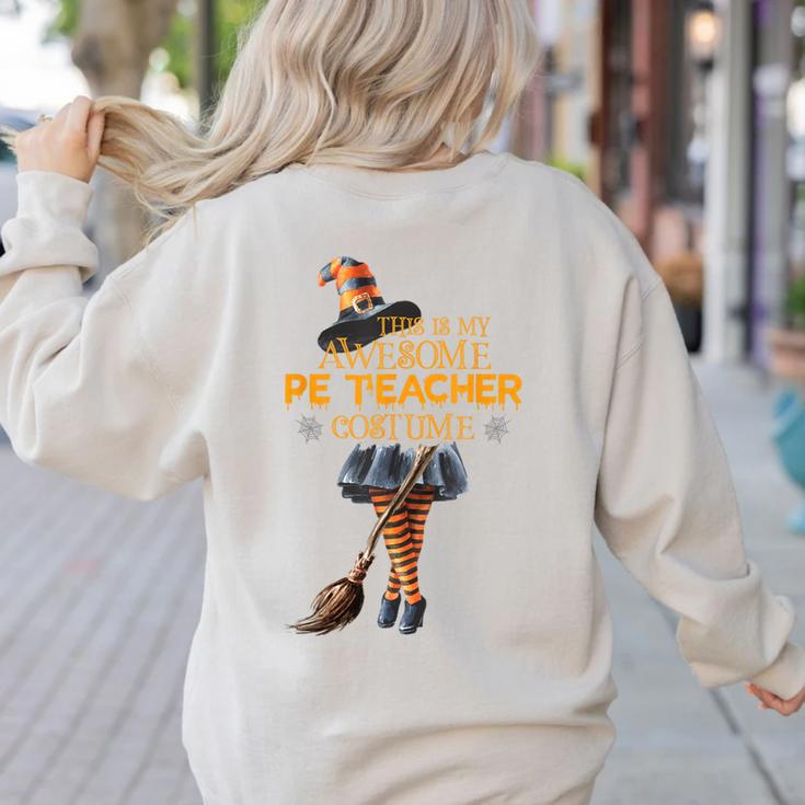 Physical Education Teacher Halloween Costume Witchy Teacher For Men Women Women's Sweatshirt Back Print