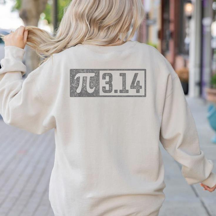 Pi Shirt For Teacher Vintage 314 Pi Digits Happy Pi Day Women's Sweatshirt Back Print