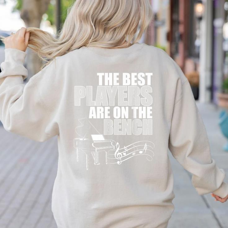 Piano Art For Men Women Pianist Piano Teacher Piano Player Women's Sweatshirt Back Print