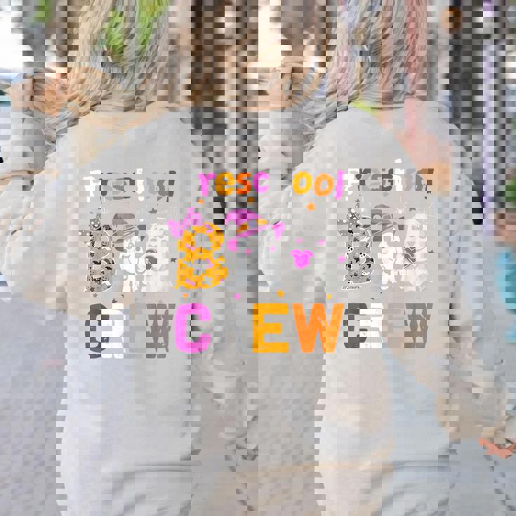 Preschool Boo Crew Preschool Halloween Teacher Kids Women&#x27;s Sweatshirt Back Print