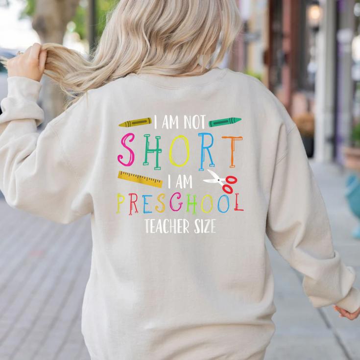 Preschool Teacher Short Pre-K Teacher Women's Sweatshirt Back Print