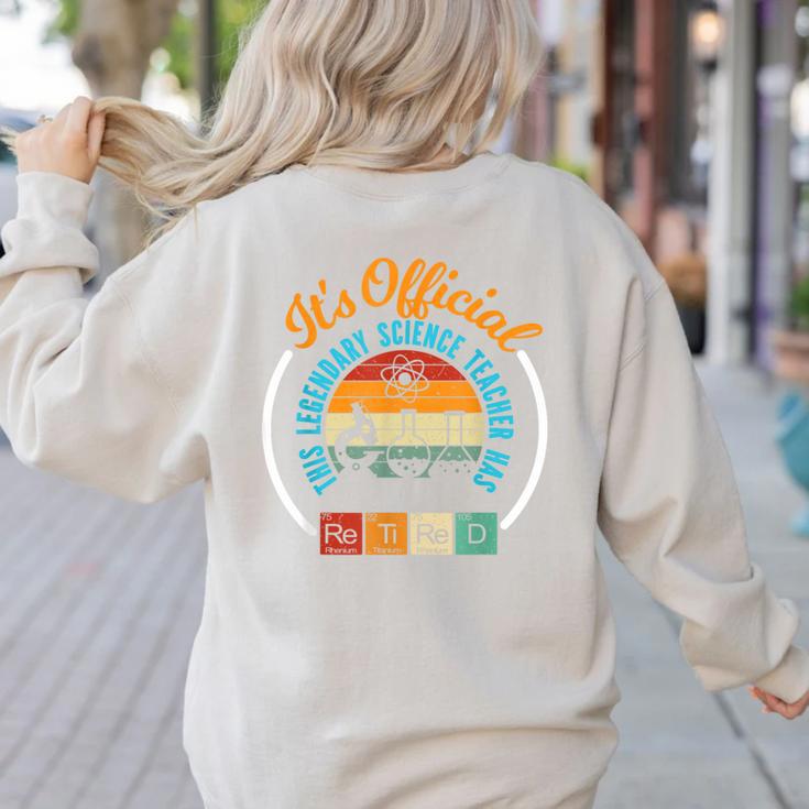 Retiring Science Teacher Retirement Women's Sweatshirt Back Print