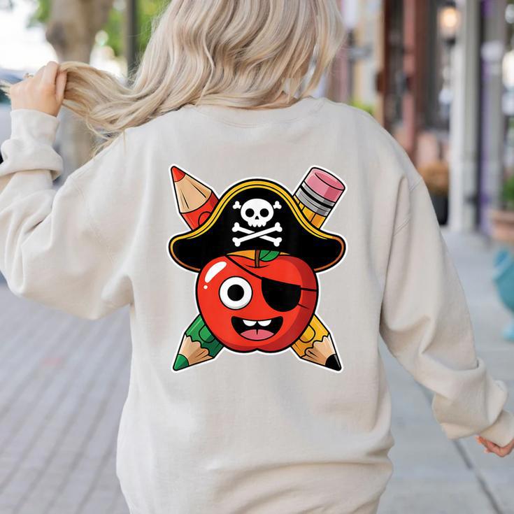 School International Talk Like A Pirate Day Pirate Teacher Women's Sweatshirt Back Print