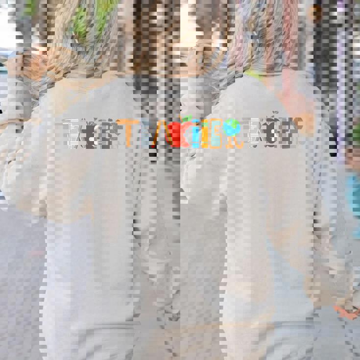 School Teacher Men And Women Back To School Teachers Women&#x27;s Sweatshirt Back Print