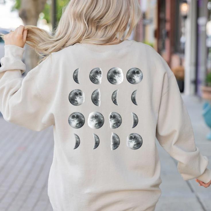 Space Science Student Teacher Leonard Moon Phases Men Women Kids Women's Sweatshirt Back Print