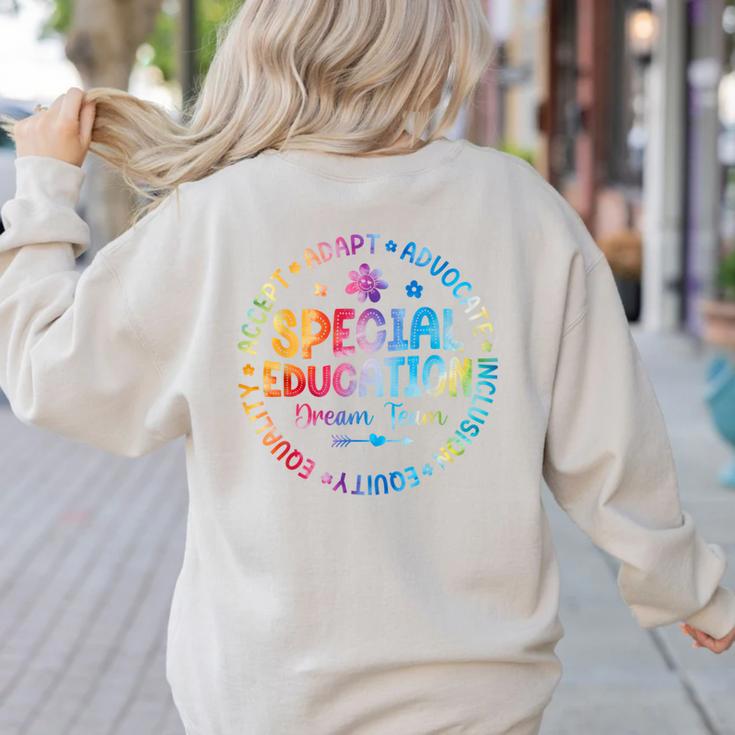 Special Education Squad Dream Team SPED Teacher Back School Women's Sweatshirt Back Print