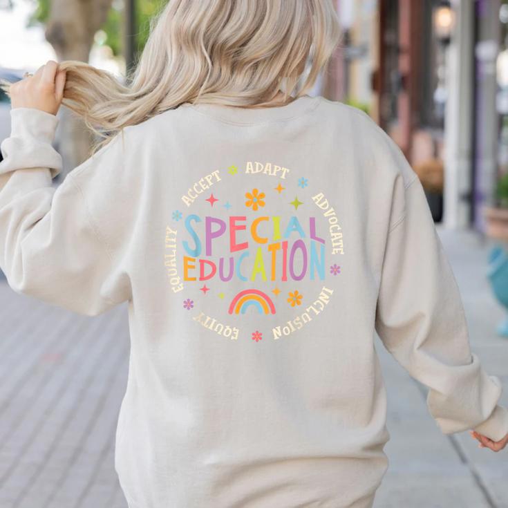 Special Education Teacher Autism Awareness For Men Women Women's Sweatshirt Back Print