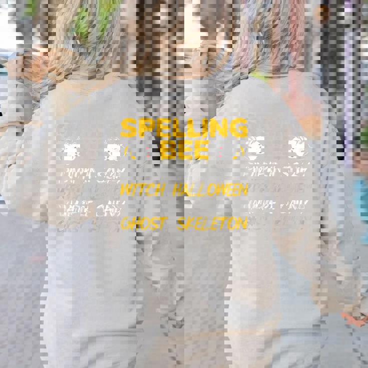 Spelling Bee Costume For a Halloween Teacher Pun Women Women&#x27;s Sweatshirt Back Print