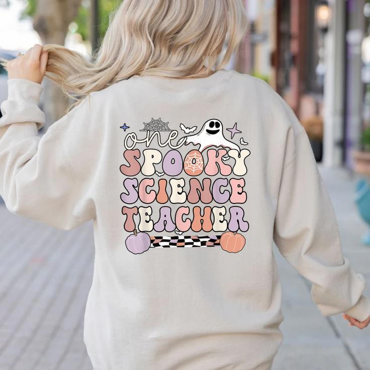 Spooky Science Teacher Halloween Science Teaching For Men Women Women's Sweatshirt Back Print