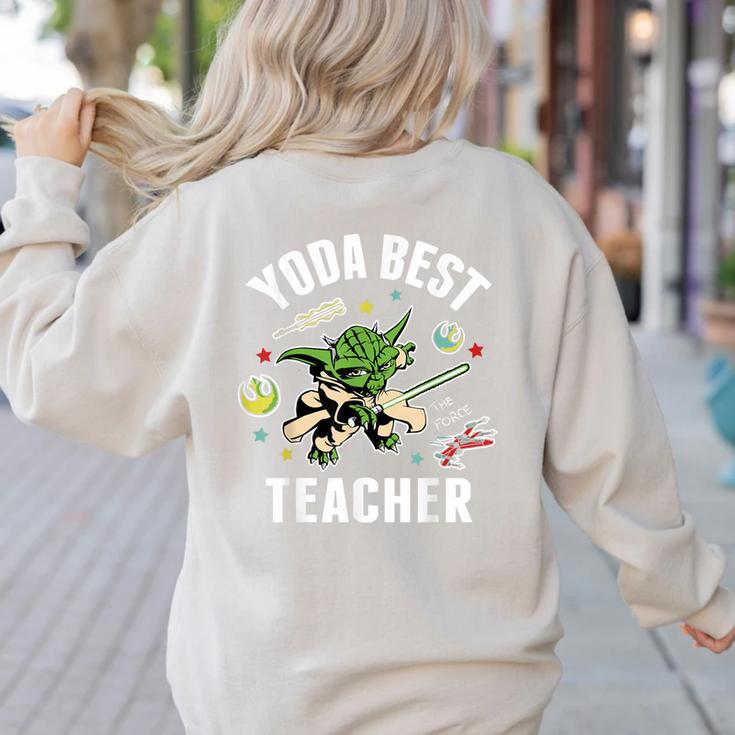 Star Wars Yoda Best Teacher Icons Women's Sweatshirt Back Print