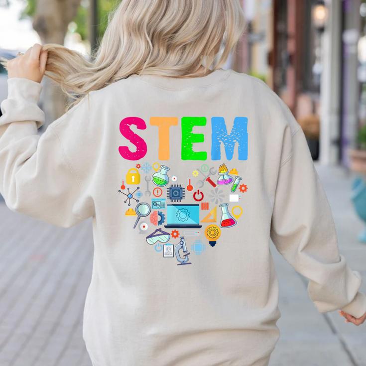 STEM Science Technology Engineering Math Teacher Women's Sweatshirt Back Print