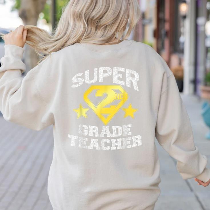 Super 2nd Grade Teacher Hero Women's Sweatshirt Back Print