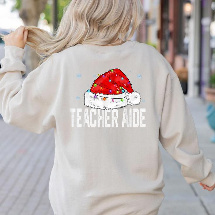 Teacher Aide Christmas Women Family Matching Group Xmas Women's Sweatshirt Back Print