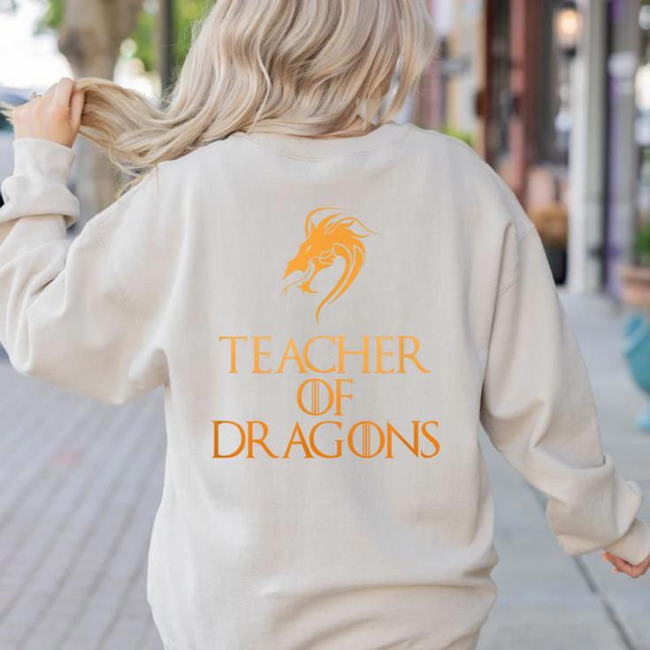 Teacher Of Dragons For Teachers Top Tee T-Shirt Women's Sweatshirt Back Print