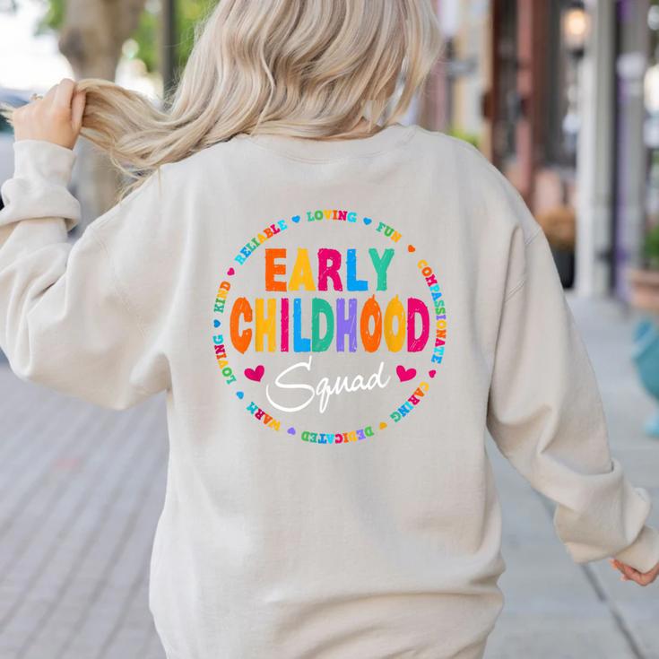 Teacher Early Childhood Squad T-Shirt Women's Sweatshirt Back Print