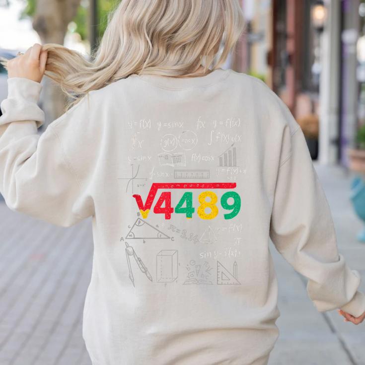 Teacher Math 67 Meme Square Root 4489 Slang Six Seven Women's Sweatshirt Back Print