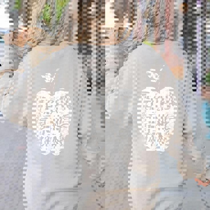 Teacher Of Tiny Humans Preschool Kindergarten Teacher Women&#x27;s Sweatshirt Back Print