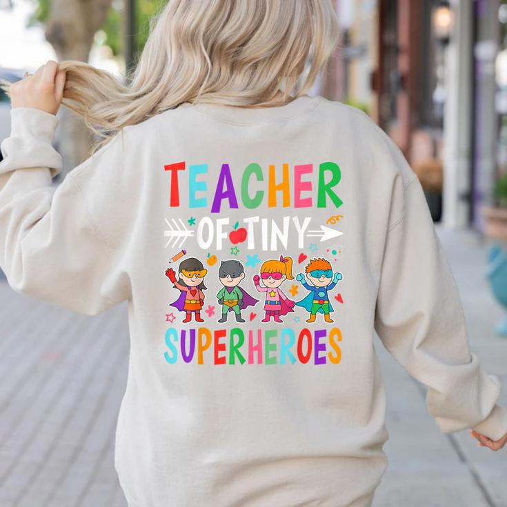 Teacher Of Tiny Superheroes Women's Sweatshirt Back Print