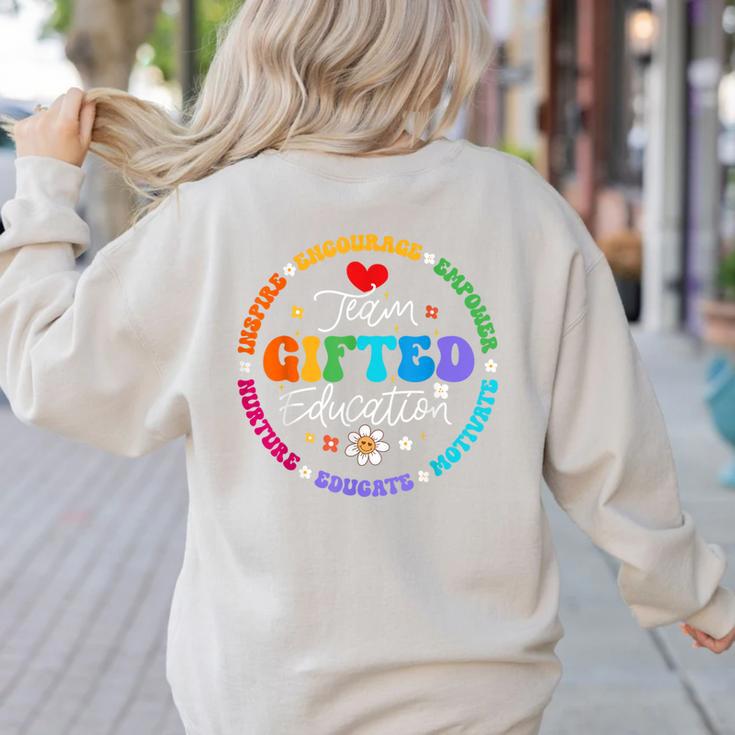 Team Ed Education Teacher Appreciation Back To School Women's Sweatshirt Back Print
