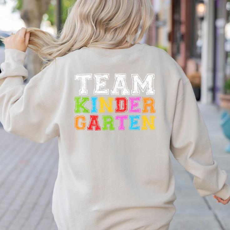 Team Kindergarten Shirt Boy Girl Teacher Graduation Women's Sweatshirt Back Print