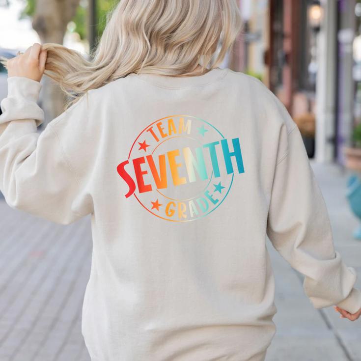 Team Seventh Grade Teacher Student Back To School 7th Grade Women's Sweatshirt Back Print