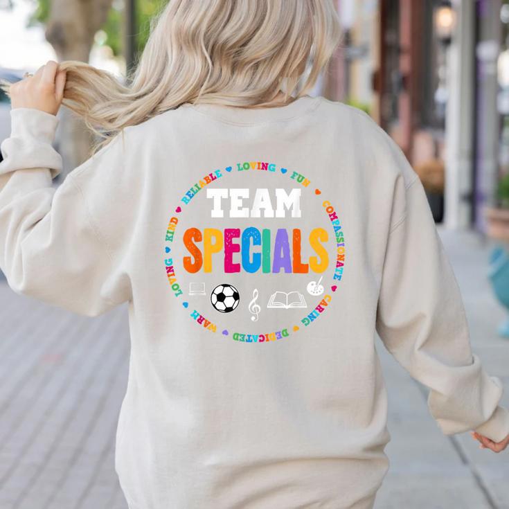 TEAM Specials Teacher TRIBE Squad Back To Primary School Women's Sweatshirt Back Print