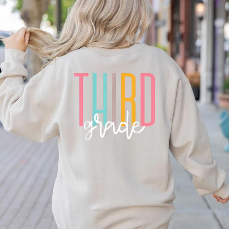 Third Grade Girls Boys Teacher Team 3rd Grade Squad Women's Sweatshirt Back Print