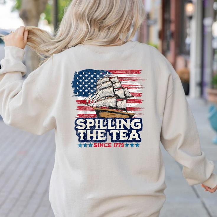 US History Teacher Boston Spilling The Tea Since 1773 Women's Sweatshirt Back Print